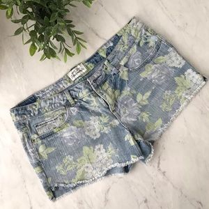 🔺- EUC AEROPOSTALE 11/12 Floral Jean Shorts